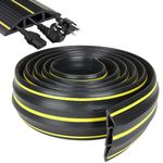 YOUNTHYE Rubber Floor Cable Cover 3m, Floor Cable Protector, Wire Cover, Floor Cable Cover Protector 3 Cord Channels for Offices, Retail, Gyms, Factories & Garages