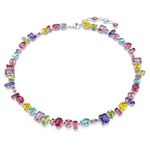 Swarovski Gema Necklace, Multi-Coloured Crystals in a Rhodium Plated Setting, from the Gema Collection