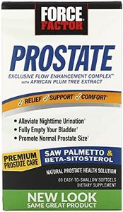 Force Factor Prostate Saw Palmetto and Beta Sitosterol Supplement for Men, Prostate Health/Size Support, Urinary Relief, Bladder Control, Reduce Nighttime Urination, 60 Softgels