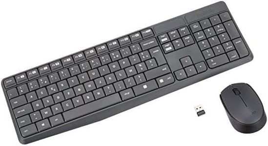 Logitech MK235 Combo Clavier Souris sans fil pour Windows, 2,4 GHz Récepteur USB, 15 Touches de Fonctions, Batterie Longue Durée 3 Ans, PC/Portable, Clavier AZERTY Français