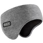 Malaxlx Mens Winter Grey Ear Warmer Headband Warm Knit Fleece Lined Stretchy Ear Muff Ear Cover for Outdoor Running Skiing Cycling