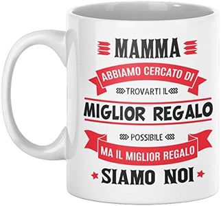 Vulfire Mamma Tazza Regalo donna compleanno Idea originale Idee Regali per lei per Natale festa della mamma, Miglior regalo siamo noi (Bianco, Mamma, Ceramica)