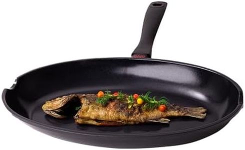 Alva Energy Nonstick Frying Pan Skillet Non Toxic Cast Aluminum Cookware Omelette Pan 13.4" PFAS, PFOA & PFTE Free, Fish Pan for Cooking Pan Set, Induction Safe, Add to Your Pots and Pans Set Cookware