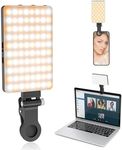 TONEOF Portable Selfie Light,Rechargable 80 LED Phone Light with Clip,3 Light Modes 2000mAh Video Fill Light for iPhone,Android,Laptop,Tablet,Selfie/Video Conference (Black, 80 LED)