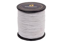 DAMODARAM 0.8mm Elastic Thread for Making Jewelery, Bracelet, Necklace Beading Art Craft & DIY Projects (100 MTR, White)