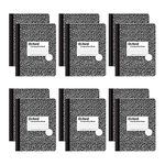 Tops Oxford Composition Notebooks, Graph Ruled Paper, 9-3/4" x 7-1/2", Black Marble Covers, 80 Sheets, 12 per Pack (63786)