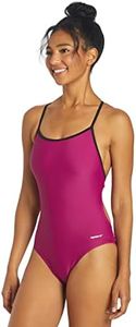 Sporti Tie Back One Piece Swimsuit - Magenta/Black - 38