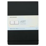 Moleskine - Watercolor Art Collection Album and Sketchbook - Hardcover Notebook with Elastic Closure - Paper for Watercolor Pencils and Black Watercolor - A4 Size 21 x 29.7 cm - 60 Pages.