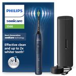 Philips Sonicare 5500 Electric Toothbrush, Sonic Toothbrush with 2 Modes, Pressure Alert, EasyStart, SmarTimer and BrushPacer, Navy, Model HX7113/01