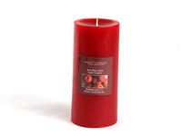 HOSLEY 6 Inch Long Apple Cinnamon Fragrance Red Pillar Candles| Soy & Paraffin Wax Candles for Home Decor|90 Hours Burn Time|Diwali Decor|Diwali Decoration for Home|2.75 Inch Diameter|Pack of 1