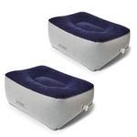 ATKKE Inflatable Foot Rest Pillow Cushion (2 Pack) for Travel Office & Home, Leg Up Footrest Home Relax Reduce Deep Vein Thrombosis Risk on Flights.HG09