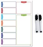 Dry Erase Board White Board Magnetic Whiteboard Family Weekly Planner Erase Menu Board Shopping List with 2 Free Marker for Refrigerator Home Office School