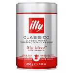 illy Ground Coffee Moka - 100% Arabica Flavored Coffee Ground - Rich Aromatic Coffee Grounds Profile – Classico Medium Roast - Notes of Caramel, Orange Blossom & Jasmine - No Preservatives – 250g