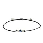 Ringzanio Black Thread Anklet With Silver 2 Balls and Evil Eye Anklet | Simple Anklet For Women and Girls.