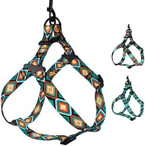 CollarDirect Adjustable Dog Harness Tribal Pattern Step-in Small Medium Large, Comfort Harness for Dogs Puppy Outdoor Walking (Pattern 3, Small)