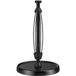 Swaitee Paper Towel Holder Countertop, Black Paper Towel Holder Stand with Ratchet Mechanism for Kitchen Bathroom, One-Handed Tear Paper Stainless Steel Paper Towel Holder with Weighted Base(Black)