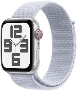 Apple Watch SE (2nd Gen, 2023) [GPS + Cellular 44mm] Smartwatch with Aluminum Case with Silver Sport Loop. Fitness & Sleep Tracker, Crash Detection, Heart Rate Monitor, Retina Display,