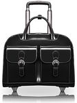 McKlein W Series Laptop Briefcase, Black Leather (96185A)