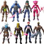 Jofiesu Video Game Happy Birthday Cake Topper, Action Figures Set，Party Supplies Cake Decoration Supplies for Kids Adults Girls Boys (8pcs)