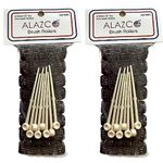 16 pc Vintage Style Hair Roller Mini Small Brush Rollers Mesh Curlers Bristles 2"x 1/2" Flexible Locking Pins Small Curls Short Hair