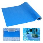 LALAGO Swimming Pool Ladder Mat, 40 x 90 cm, Large Swimming Ladder Mat, Pool Ladder Mat with Non-Slip Texture, Non-Slip Step Mat, Pool Underlay for Stairs, Ladders, Step Ladder (Zigzag)