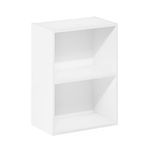 Furinno Luder Bookcase/Book/Storage, 2-Tier, White