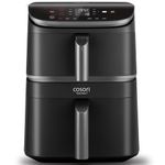 COSORI TurboTower Dual Air Fryer 10.8L, Space-Saving Double Stack Airfryer, Turbo Blaze Tech for Faster & Even Crisp Results, 3-Layer Cooking to Prepare Full Meals at Once, Energy Efficient