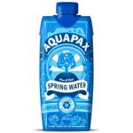 AquaPax Spring Water Multipack - 12 Cartons of 500ml Aqua Water Packed in a Sustainable Container with Sugar can bio Cap - Wholly Recyclable and refillable Boxes for an eco-Friendly Environment