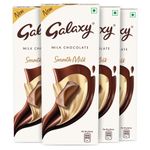 Galaxy Smooth Milk Chocolate Bar, Diwali Gift Pack, Loaded with the Goodness of Milk & Cocoa, Perfect for Gifting & Sharing, 110g, Pack of 4