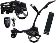MGI Golf MGI Zip Navigator Remote Control Electric Golf Cart | Includes Premium Golf Towel | Drink Holder | Umbrella Holder | Clip | 36-Hole Upgraded Battery (Black)