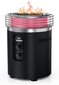 Ninja Fireside360™ Outdoor Heater and Fire Pit | 3 Modes with Flame and Heat Settings | Portable Smokeless Propane Design for Patio Deck and Camping | 80,000 BTU | Black | OF101BK
