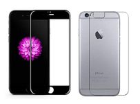 Mobilive Front and Back Tempered Glass Screen Protector for Apple iPhone 6S Plus Front 11D Glass & Back Flexible Guard