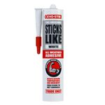 EVO-STIK Sticks Like Adhesive, All Weather, Extreme Temperature & Movement Resistant, Colour: White, Size: 290ml