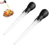 Turkey Baster Large, 2 Pcs Dropper Turkey Baster Pipette Turkey Baster Syringe Large Turkey Baster Pipette Rubber Head Plastic Pipette Meat Baster Syringe for Aquarium