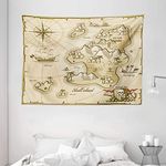 Pirate Tapestry, Hand Drawn Map of 