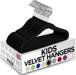 Utopia Home Kids Hangers Velvet (Pack of 50) - 11 Inch Durable Baby Hangers for Closet - Perfect Toddler Hangers for Everyday Use (Black)