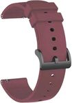 TECHONTO Soft Silicone 22mm Watch Strap with Secure Buckle Lock, Compatible with Samsung Galaxy Watch 3 45mm/ Gear S3 Classic Huawei GT3 46mm & Watch's with Lug Size 22mm (Wine Red)