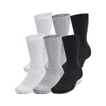 Under Armour Unisex Training Cotton Crew Socks 6 Pack, (035) Steel/White/Black, Medium