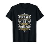 Vintage 35th Birthday Gift for Men Age 35 Year Old Son 1987 T-Shirt