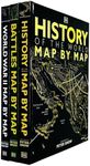 Map by Map Series 3 Books Collection Set (Battles, History of the World & World War II) DK