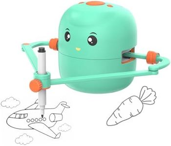 Interactive Educational Drawing Robot for Kids - Montessori Learning Toy with 100 Word Cards, Voice Interaction, Ages 5+ (Green)