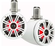 Pair Kicker 45KMTC65W 6.5" 390w Marine Wakeboard Tower Speakers w/LED's KMTC65