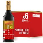 Lee Kum Kee Premium Light Soy Sauce, No Added Preservatives, 500 ml (Pack of 6)