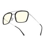 Gunnar Gaming and Computer Eyewear | Barron Edition |Stainless Steel frame, Lens Tint: Clear (Blocks 35% Blue Light & 100% UV Light) | Patented lens | Reduce eye strain & dryness