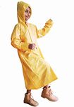 Hallucination Raincoat for Kids Boys Girls Yellow 7-8 Years 100% Waterproof rain Coat Made in India