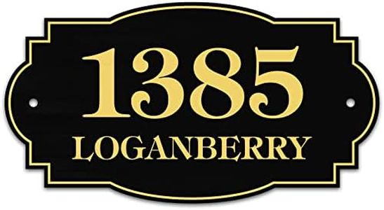 House Address Sign, House Address Plaque, Indoor/Outdoor Use, 7x12 Inch, 22 Colors, Reflective Option, USA Made by My Sign Center (Victorian)