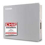 Toshiba 2TB Canvio Flex Portable External Hard Drive for Mac, Windows PC, Smartphone and Tablet use, compatible with most USB-C and USB-A devices, Silver (HDTX120ESCAA)