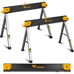 Folding Sawhorse Jobsite Table/Single Pack, 1100lbs (500kg) Capacity 2 Positions Building Your Work Station