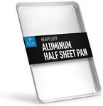 Zulay Large Aluminum Baking Pan - Half Sheet (13" x 18") Baking Sheet For Oven - Perfect Cookie Sheet For Baking, Commercial Or Home Use - Heavy Duty & Encapsulated Rim Half Sheet Pans