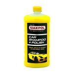 Waxpol Car Shampoo + Polish (Wash & Wax) 1 Ltr. Gives HIgh Shine,Rich Smooth Feel, pH Neutral - Leaves no Water Spots